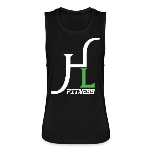 HIIT Life Fitness Logo White - Women's Flowy Muscle Tank by Bella
