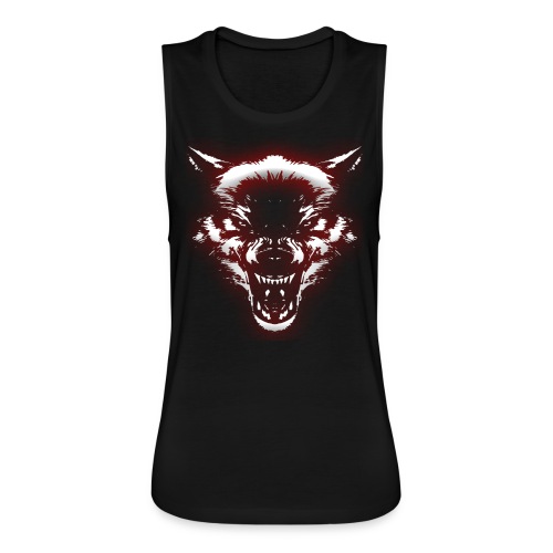 Angry Wolf - Women's Flowy Muscle Tank by Bella
