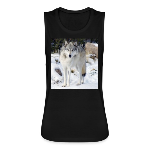 Canis lupus occidentalis - Women's Flowy Muscle Tank by Bella