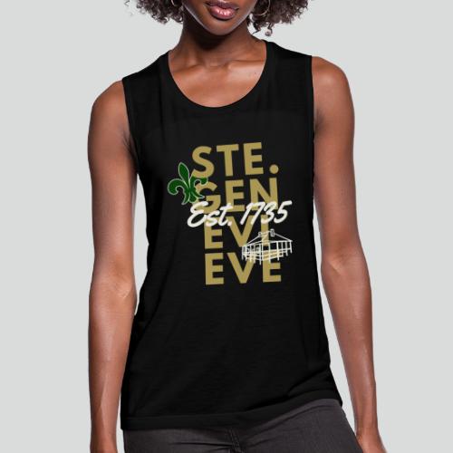 Ste. Genevieve Gold/Green - Women's Flowy Muscle Tank by Bella