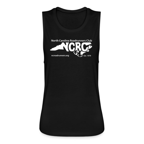 NCRC White Logo1 - Women's Flowy Muscle Tank by Bella
