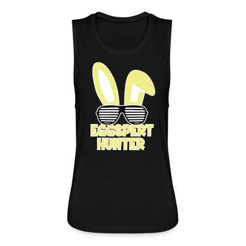 Eggspert Hunter Easter Bunny with Sunglasses - Women's Flowy Muscle Tank by Bella