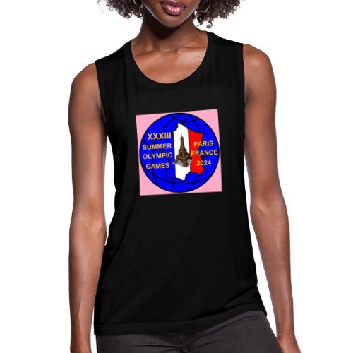 T-Shirts, Apparel 2024 Olympics Paris Graphics - Women's Flowy Muscle Tank by Bella