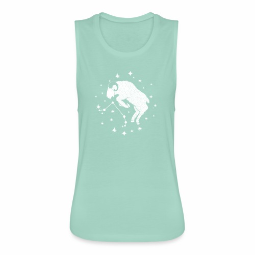 Ambitious Aries Constellation Birthday March April - Women's Flowy Muscle Tank by Bella