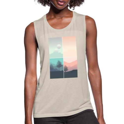 Travelling through the ages - Women's Flowy Muscle Tank by Bella
