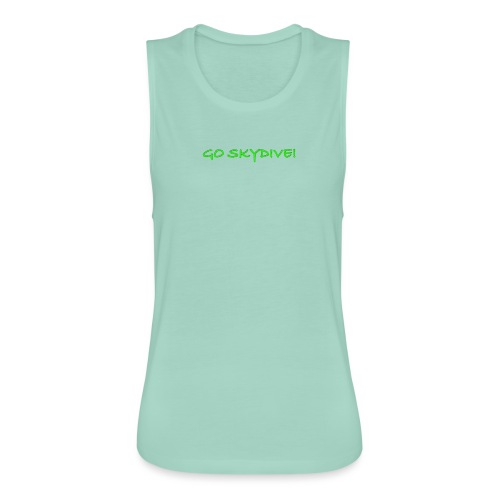 Go Skydive T-shirt/Book Skydive - Women's Flowy Muscle Tank by Bella