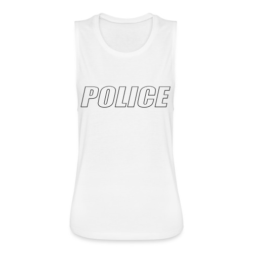 Police White - Women's Flowy Muscle Tank by Bella