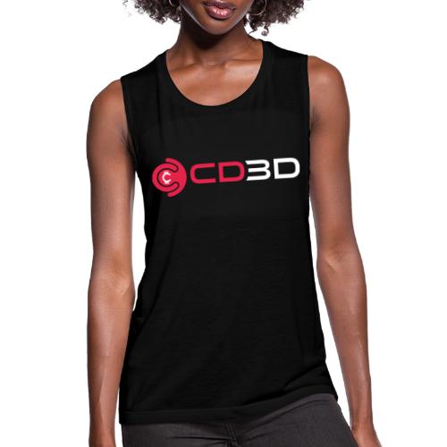CD3D White Front/CinemaDraft Logo Back - Women's Flowy Muscle Tank by Bella