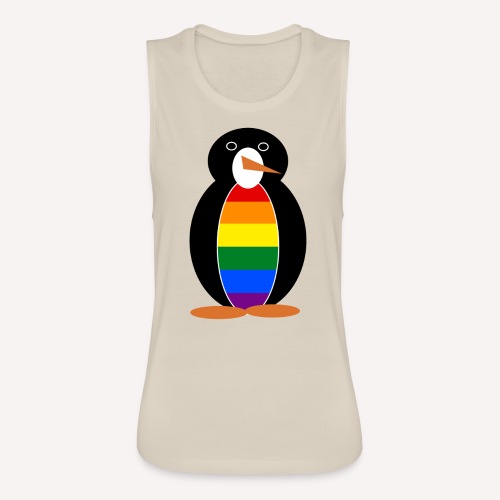 Gay Pride Penguin - Women's Flowy Muscle Tank by Bella