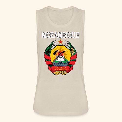 Mozambique coat of arms national design - Women's Flowy Muscle Tank by Bella