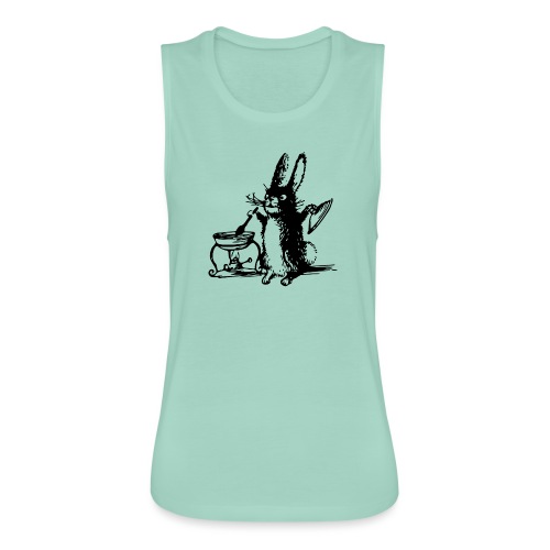 Cute Bunny Rabbit Cooking - Women's Flowy Muscle Tank by Bella
