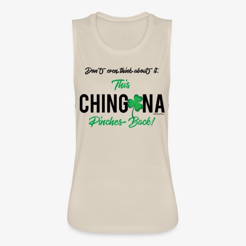 Chingona Pinches Back wClover - Women's Flowy Muscle Tank by Bella