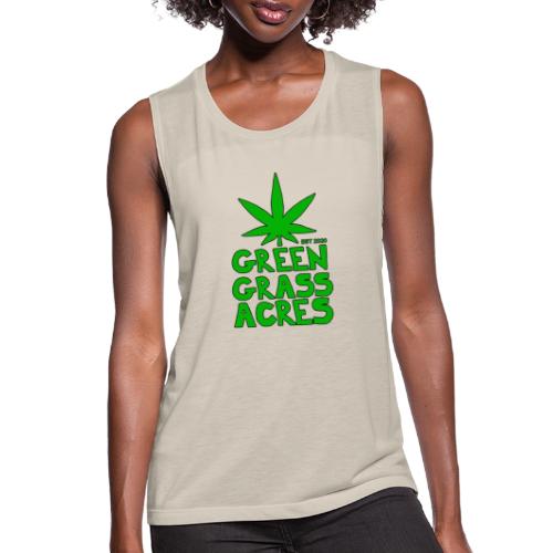 GreenGrassAcres Logo - Women's Flowy Muscle Tank by Bella