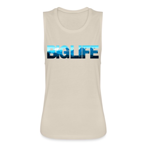 BIG LIFE MOUNTAINS FRONT/BACK - Women's Flowy Muscle Tank by Bella