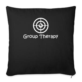 Group Therapy - Weapons Sport Shooting - Throw Pillow Cover 17.5” x 17.5” - black - Front
