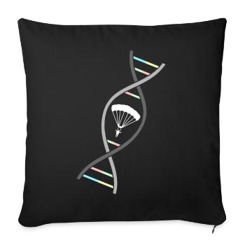 Skydive Freefly Skydiving DNA double Helix - Throw Pillow Cover 17.5” x 17.5” - black - Front