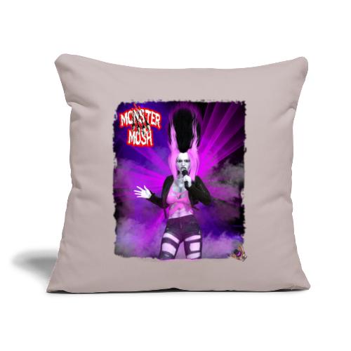 Monster Mosh Bride Of Frankie Singer Punk Variant - Throw Pillow Cover 17.5” x 17.5”