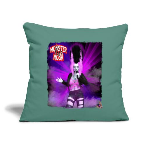 Monster Mosh Bride Of Frankie Singer Punk Variant - Throw Pillow Cover 17.5” x 17.5”