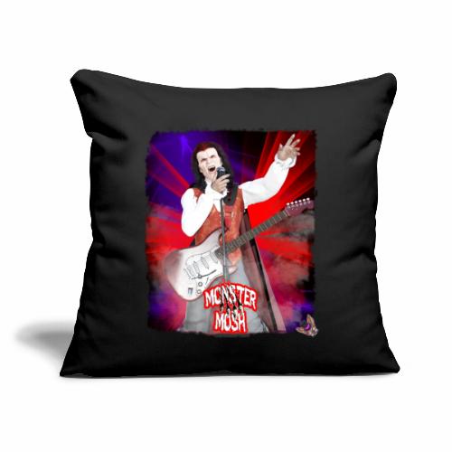 Monster Mosh Dracula Guitarist & Singer - Throw Pillow Cover 17.5” x 17.5”