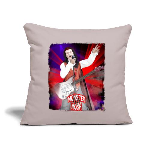 Monster Mosh Dracula Guitarist & Singer - Throw Pillow Cover 17.5” x 17.5”