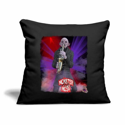Monster Mosh Nosferatu Saxophone - Throw Pillow Cover 17.5” x 17.5”