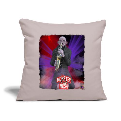 Monster Mosh Nosferatu Saxophone - Throw Pillow Cover 17.5” x 17.5”