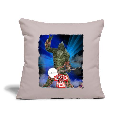 Monster Mosh Creature Banjo Player - Throw Pillow Cover 17.5” x 17.5”