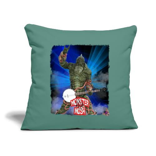 Monster Mosh Creature Banjo Player - Throw Pillow Cover 17.5” x 17.5”