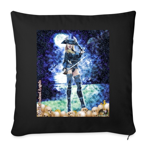 Undead Angel Vampire Pirate Rusila F005-NS - Throw Pillow Cover 17.5” x 17.5”