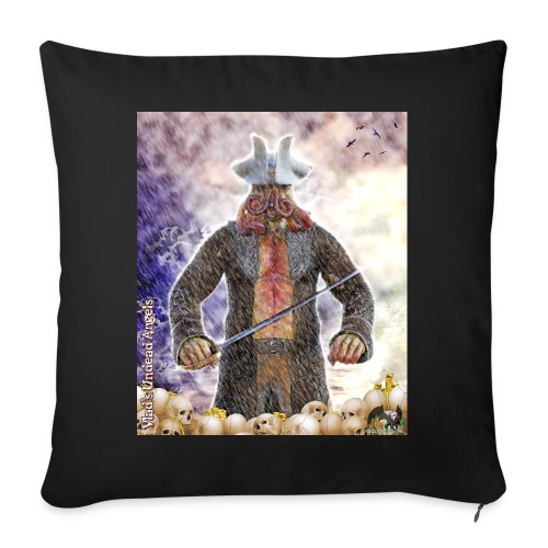 Undead Angels Pirate Captain Kutulu F002B - Throw Pillow Cover 17.5” x 17.5”