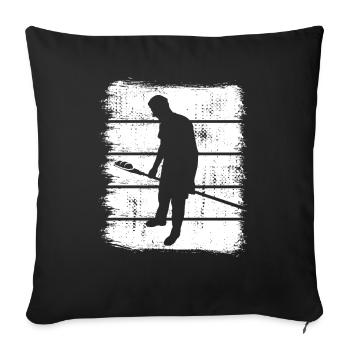 Baker - Throw Pillow Cover 17.5” x 17.5” - black - Front