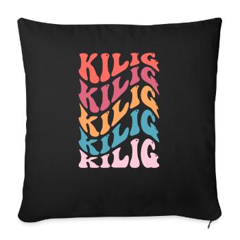 Born in 1966 Year of Birth Birthday - Throw Pillow Cover 17.5” x 17.5” - black - Front