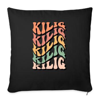 Born in 1968 Year of Birth Birthday - Throw Pillow Cover 17.5” x 17.5” - black - Front