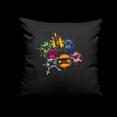 Colorful Controller Splash Art - Throw Pillow Cover 17.5” x 17.5”