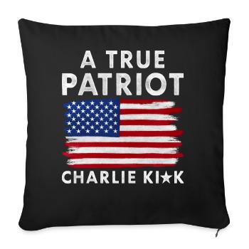 Un vrai patriote - Housse de coussin décorative - noir - Devant