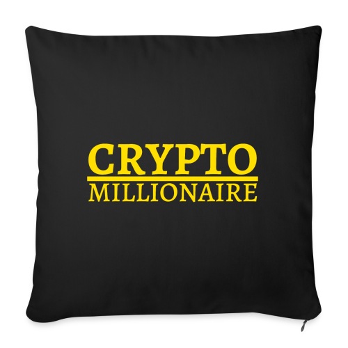 Crypto Millionaire (Yellow Gold Color) - Throw Pillow Cover 17.5” x 17.5”