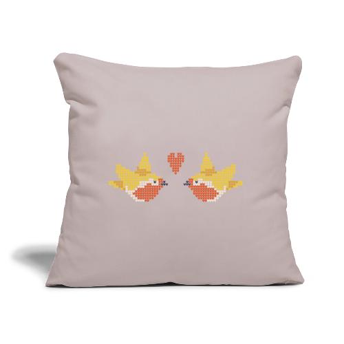 love birds - Throw Pillow Cover 17.5” x 17.5”