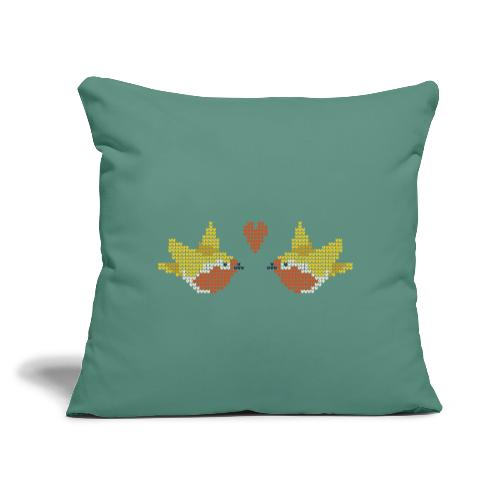 love birds - Throw Pillow Cover 17.5” x 17.5”