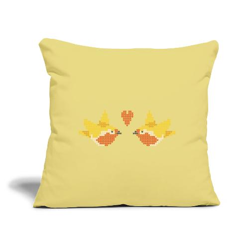 love birds - Throw Pillow Cover 17.5” x 17.5”