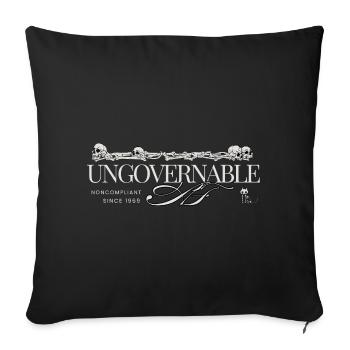 Ungovernable since 1969 - Throw Pillow Cover 17.5” x 17.5” - black - Front