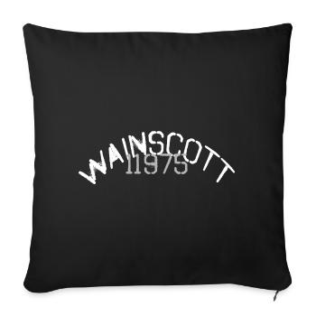 Wainscott 11975 The Hamptons Eastern Long Island  - Throw Pillow Cover 17.5” x 17.5” - black - Front