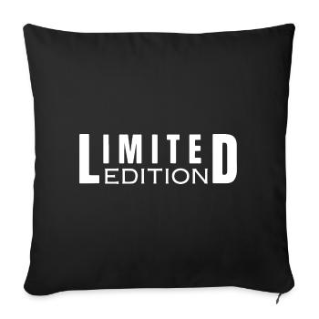 Limited Edition - Throw Pillow Cover 17.5” x 17.5” - black - Front