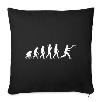 Evolution Silhouette - Throw Pillow Cover 17.5” x 17.5” - black - Front