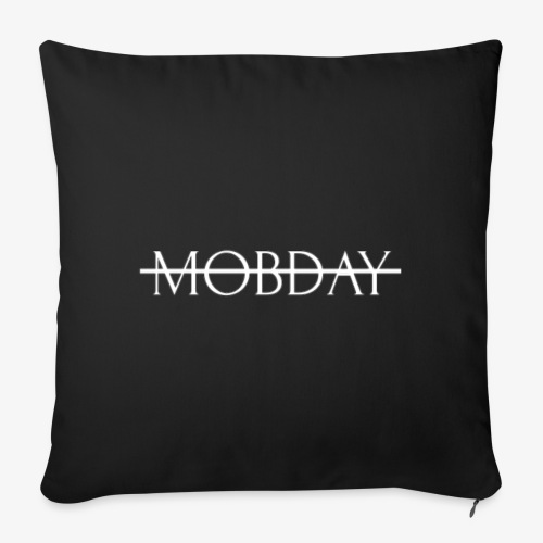 Mobday Cross Out Logo - Throw Pillow Cover 17.5” x 17.5”
