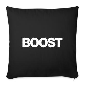 Boost Burst Glyph - Throw Pillow Cover 17.5” x 17.5” - black - Front