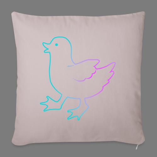 Chick Duck Animal Animal Cyber Space Modern - Throw Pillow Cover 17.5” x 17.5”