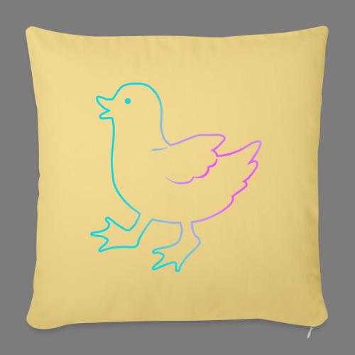 Chick Duck Animal Animal Cyber Space Modern - Throw Pillow Cover 17.5” x 17.5”