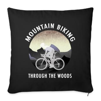 VTT à travers les bois - Throw Pillow Cover 17.5” x 17.5” - black - Front