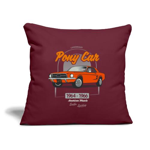 Legendary Pony Car - Throw Pillow Cover 17.5” x 17.5”