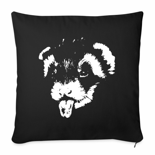 Sweet Cheeky Nimble Pet Head Stick Out Tongue Gift - Throw Pillow Cover 17.5” x 17.5”